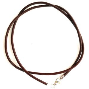 2mm Genuine Leather Necklace Choker 16-18 "